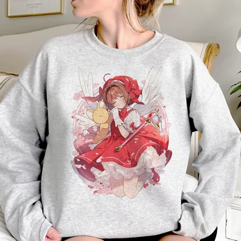 Cardcaptor Sakura толстовки женские графический флисовый свитер hoddies женская рубашка с капюшоном в корейском стиле
