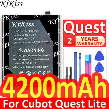 KiKiss Аккумулятор для мобильного телефона хорошего качества емкостью 4200 мАч для Cubot Quest Lite, мощный аккумулятор + бесплатные инструменты