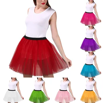 Женская винтажная юбка из тюля, короткие мини-юбки-пачки, модная балетная танцевальная одежда для взрослых, праздничный костюм, бальное платье, мини-юбка