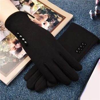 Женские зимние перчатки с сенсорным экраном, Осенние теплые перчатки, варежки для вождения, лыжные ветрозащитные перчатки