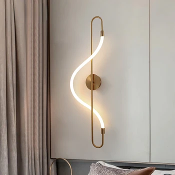 Креативный светодиодный настенный светильник для гостиной, прикроватное украшение для спальни в скандинавском стиле, ночник, Модельная линейка для помещений, Столовая лампа