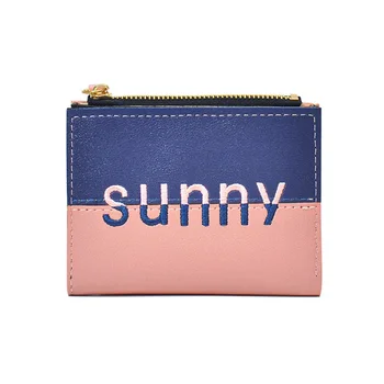 Новая женская короткая сумочка с карманом на молнии, многофункциональная студенческая сумочка, простой модный кошелек с надписью
