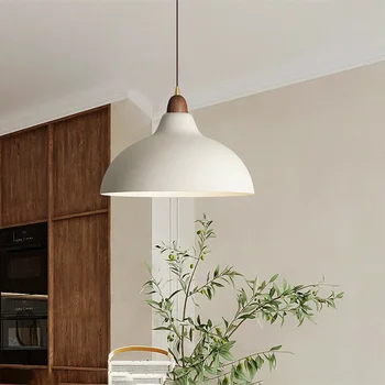 Подвесные светильники Nordic Современный промышленный подвесной светильник E27 для внутреннего освещения столовой, кухонного декора, черно-белый подвесной светильник