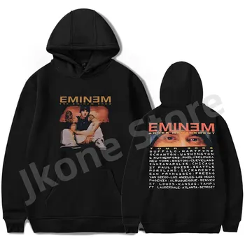 Толстовки с логотипом Eminem Rapper Tour, зимние женские мужские модные повседневные толстовки в стиле хип-хоп с длинным рукавом