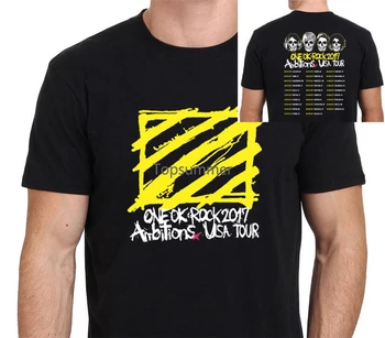 Футболки с круглым вырезом и короткими рукавами One Ok Rock Ambitions, мужские футболки премиум-класса США.